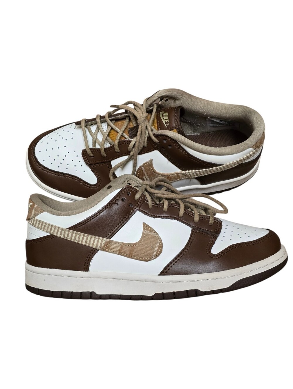 Nike Kids Dunk Low "Brown Plaid" sneakers Sz 6.5